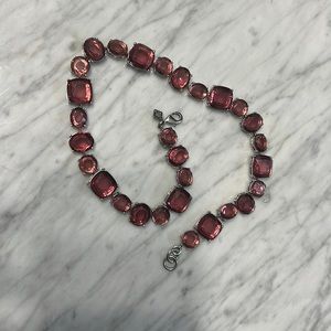 Banana Republic necklace - maroon and silver